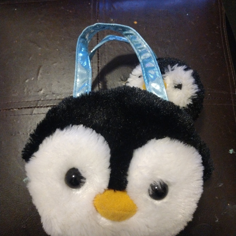Charming Penguin Plush Bag for Kids - Black and White Aurora World Brand